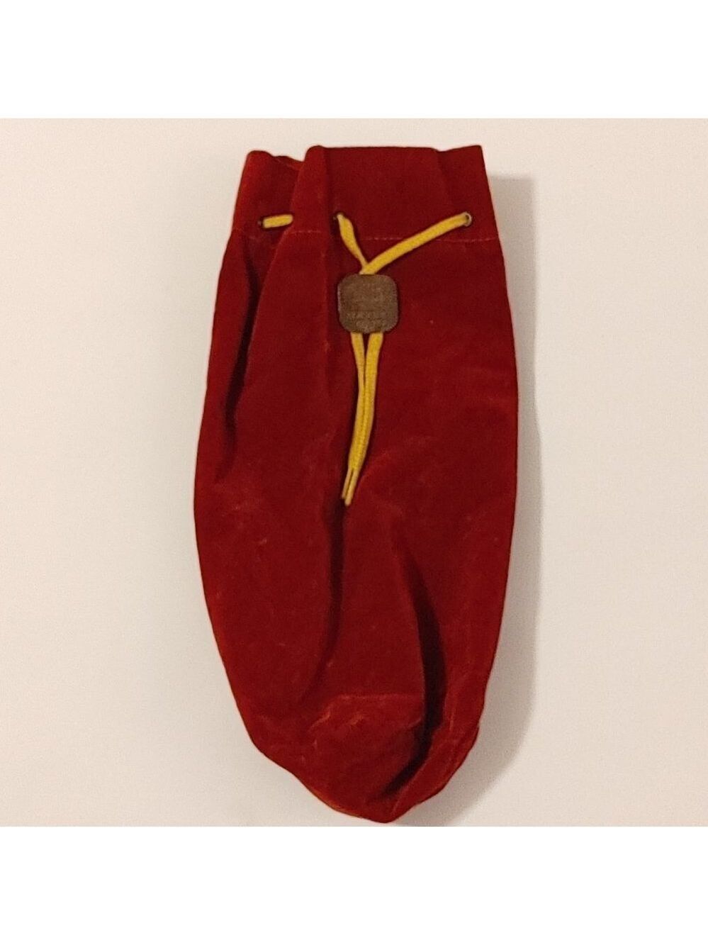 WISER'S Canadian Whisky BOTTLE BAG Red Velvet DRAWSTRING Bolo Charm Wisers 1857